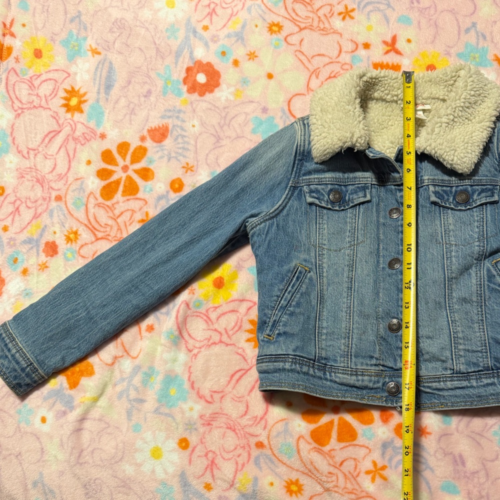 Cat & Jack Blue Denim Jacket with Sherpa Lining